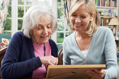 Women looking at a photo